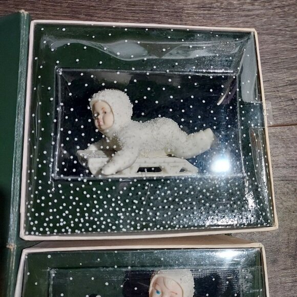 Snowbabies “Don't Fall Off & Hold On Tight" Dept 56 #7956 & #79685 2 Retired - Picture 7 of 13